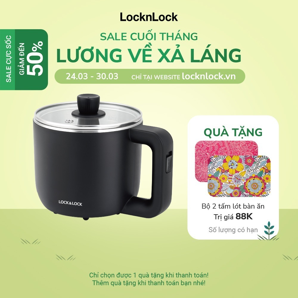 Nồi điện đa năng Lock&amp;Lock EJP116BLK (0.8 Lít)