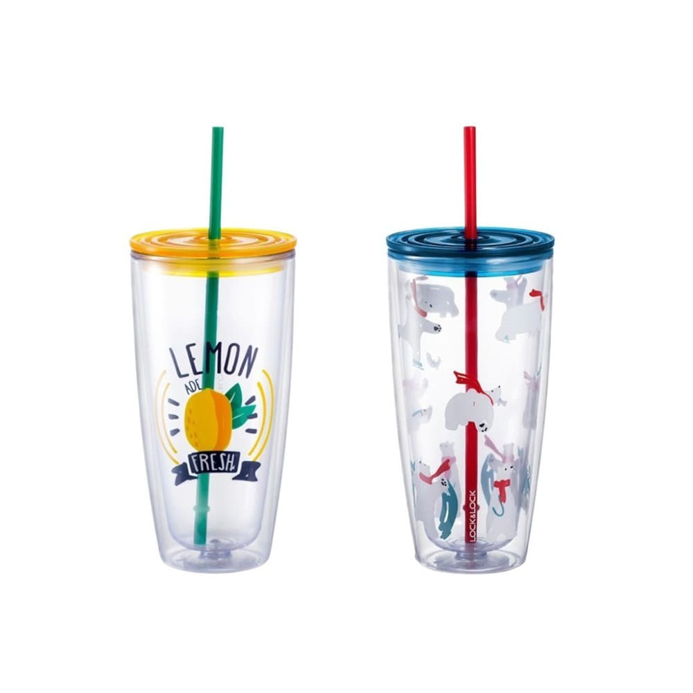 Ly nhựa có ống hút Lock&amp;Lock 750ml - HAP507