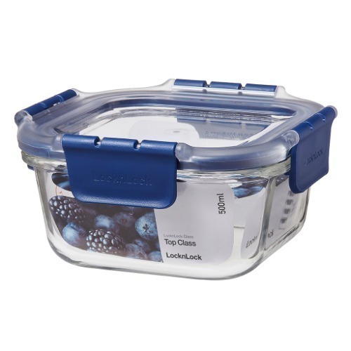 LBG214BLU - Hộp bảo quản thủy tinh LocknLock Top Class 500ml - Màu xanh dương