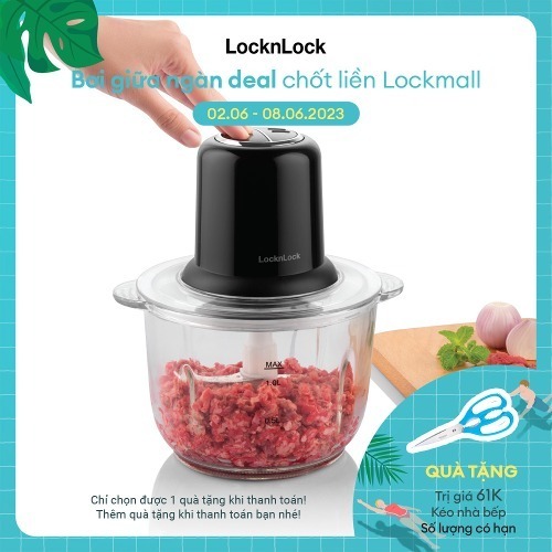 Máy xay thịt Lock&amp;Lock One-touch meat chopper EJM116BLK