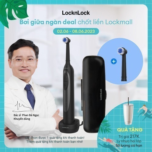 Bàn chải điện Smart oscillating electric toothbrush Lock&amp;lock - ENR626BLK